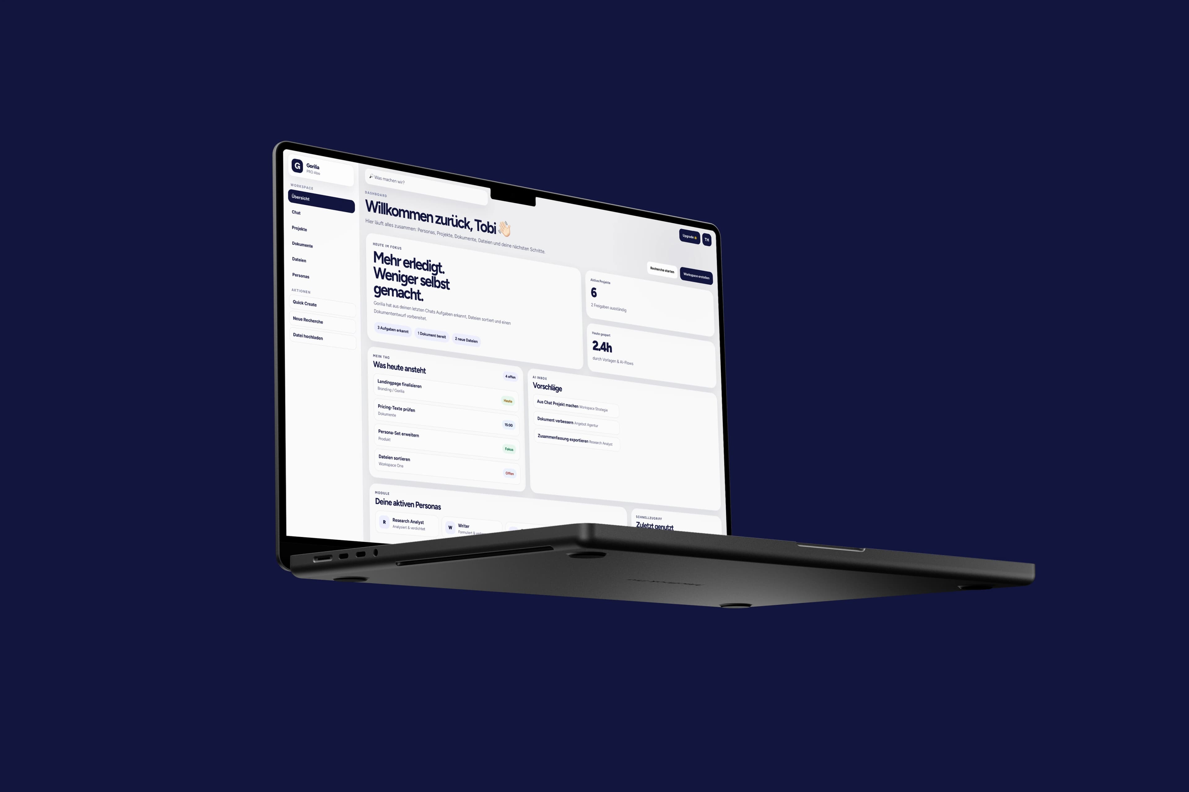 Dashboard of App